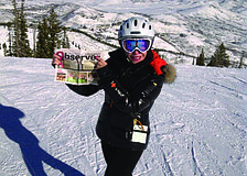 UTAH. Lauren Walsh traded the sand for the snow on a trip to Deer Valley Resort, in Park City, Utah. But she brought a ray of sunshine from home: her copy of the Longboat Observer.