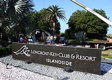 The logo for Longboat Key Club and Resort is similar to the Wave 2 Me sculpture that was created by Malcolm Robertson.
