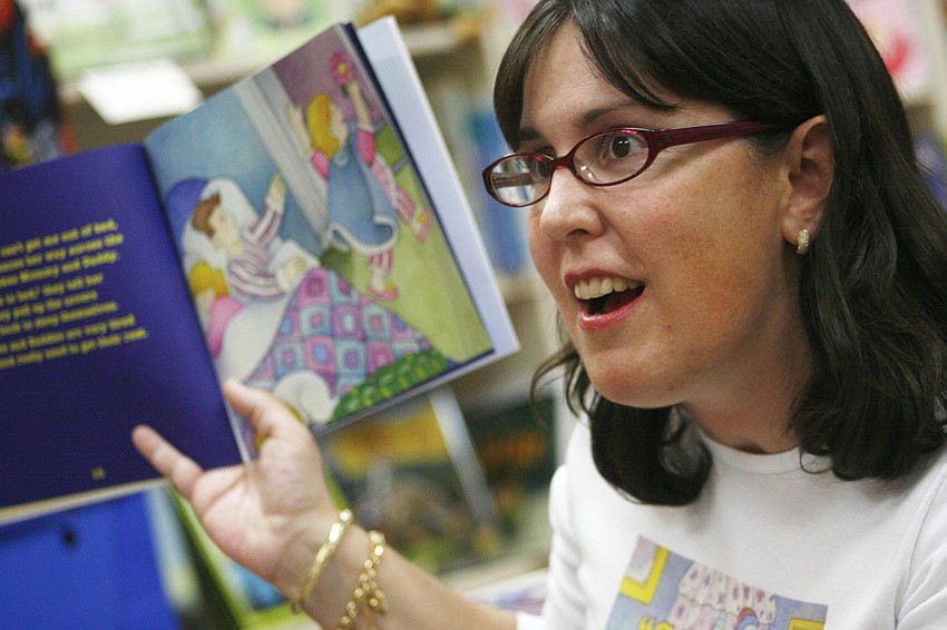 Local author Tracey Williams read her book, 