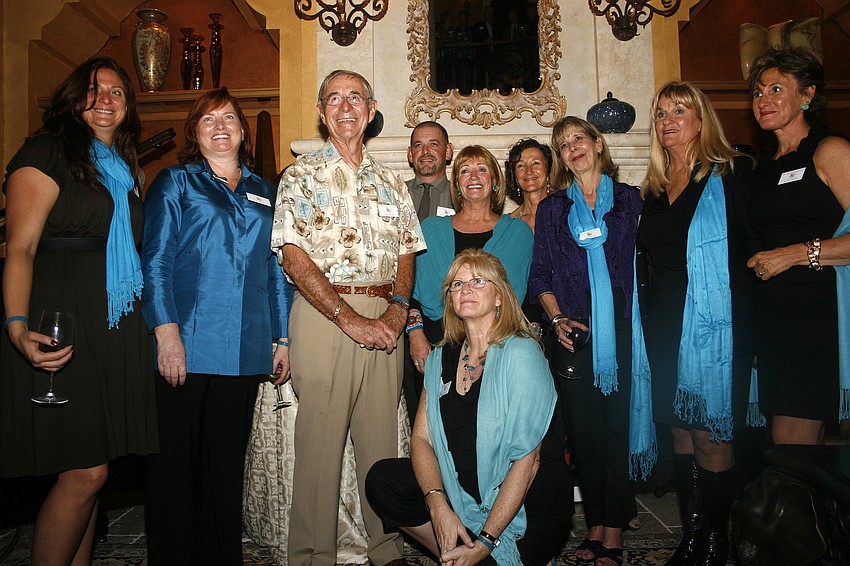 The board members of the Lakewood Ranch Humane Society all wore teal at the event.
