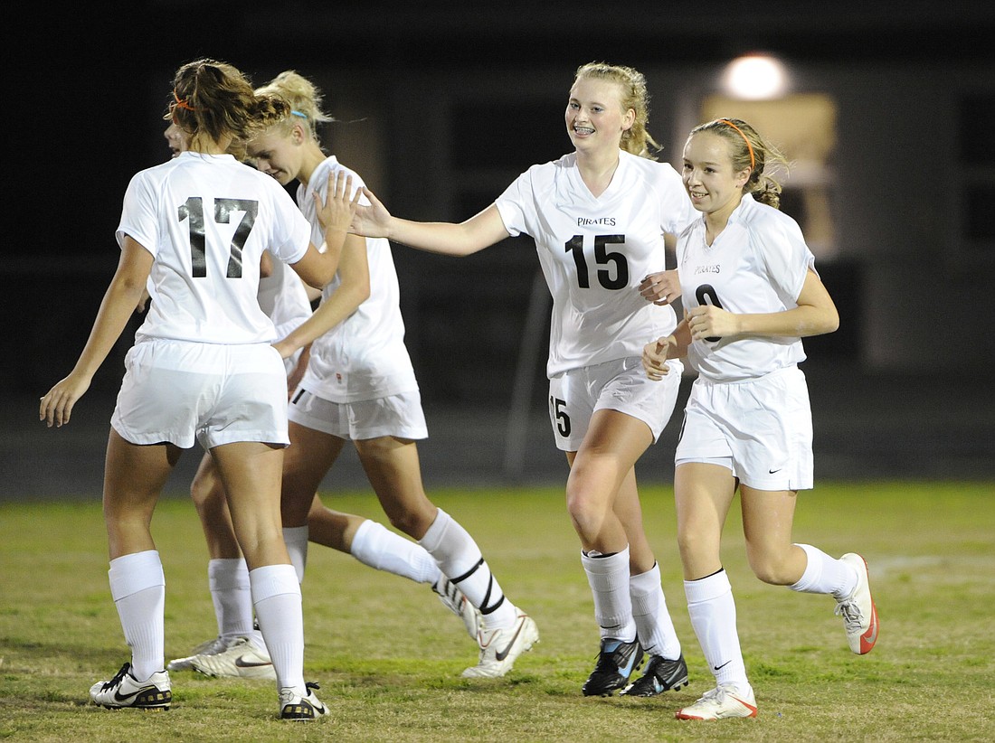 The Braden River High girls soccer team shut out Palmetto 6-0 to advance to tonight's district semifinal at Seminole Osceola.