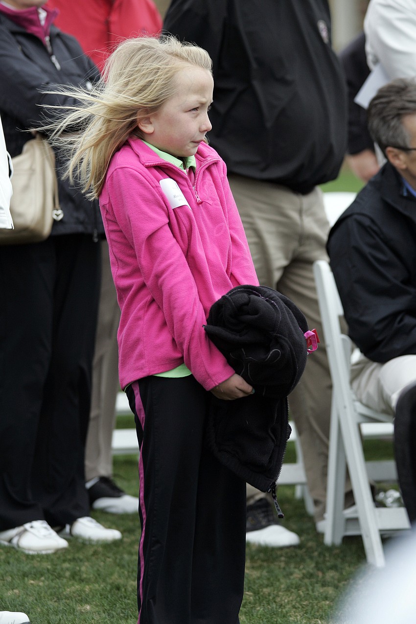 Pendleton School first-grader Rachel Carlson has been playing golf since she was 3 years old.