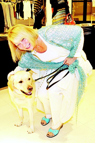 Kathie Viner and her elegant, gentle yellow lab, Abby