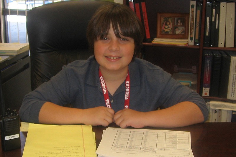 Paris Pratt, 10, hopes to be Braden River's Principal for a Day again next year.