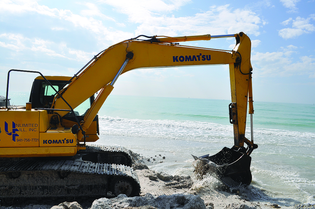 Longboat Key residents on the north end of Longboat Key saw beach equipment arrive last week in preparation for a north-end beach-restoration project scheduled for February.