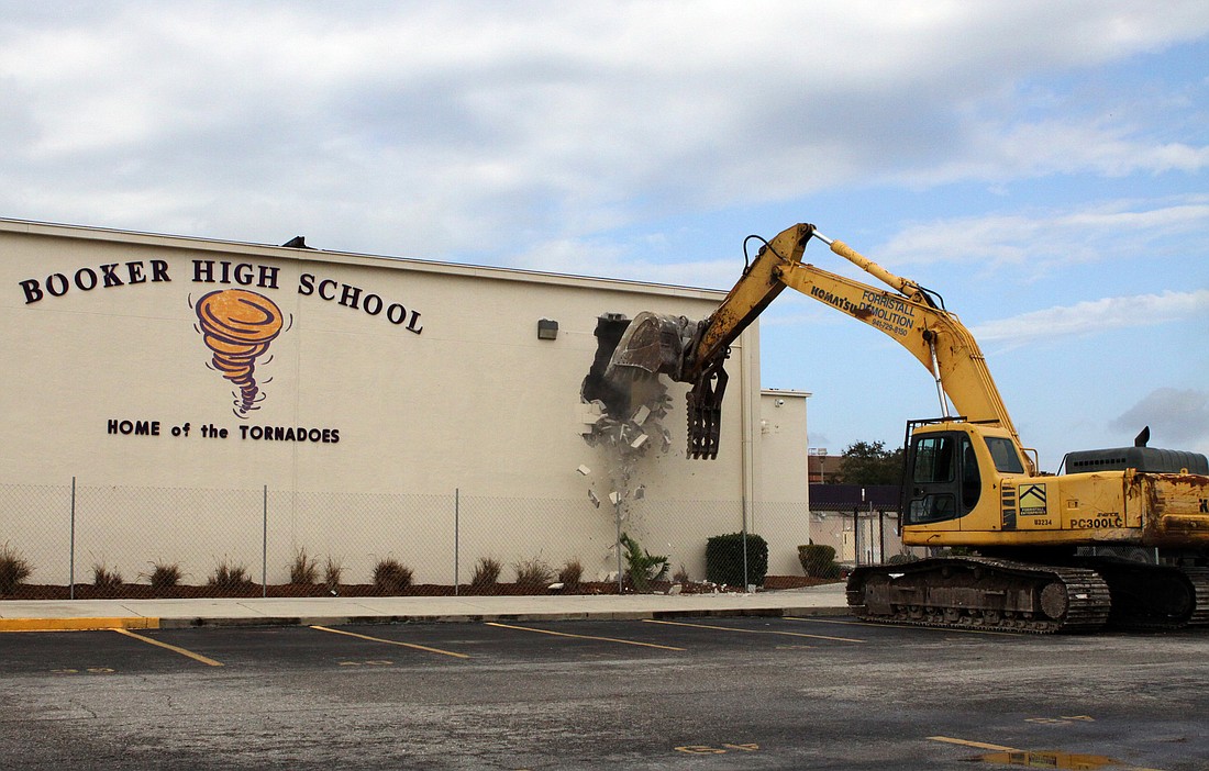 The Booker High School rebuild groundbreaking ceremony took place Wednesday morning, at Booker High School.