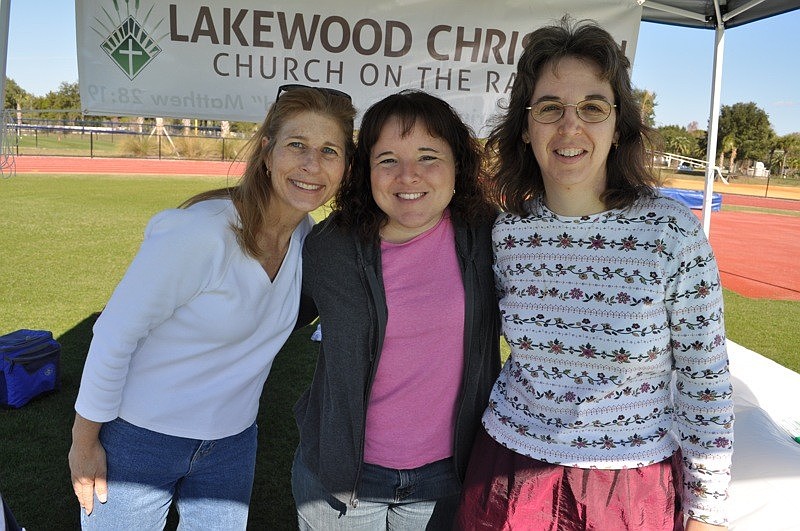 Toni Ripo, Erin Martell and Kathy Kiger volunteered at Lakewood Christian Church's booth.