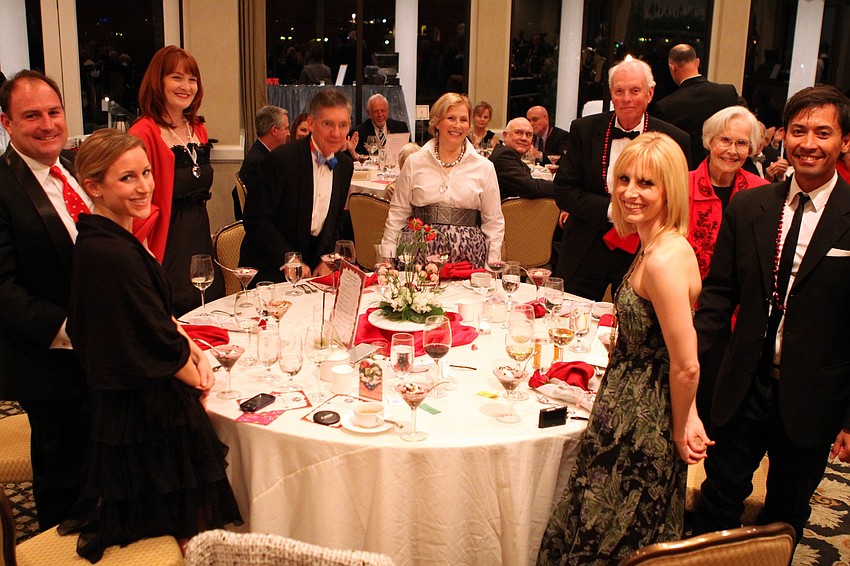 The Walsh Family table at the Longboat Key Kiwanis Foundation Valentine's Ball.