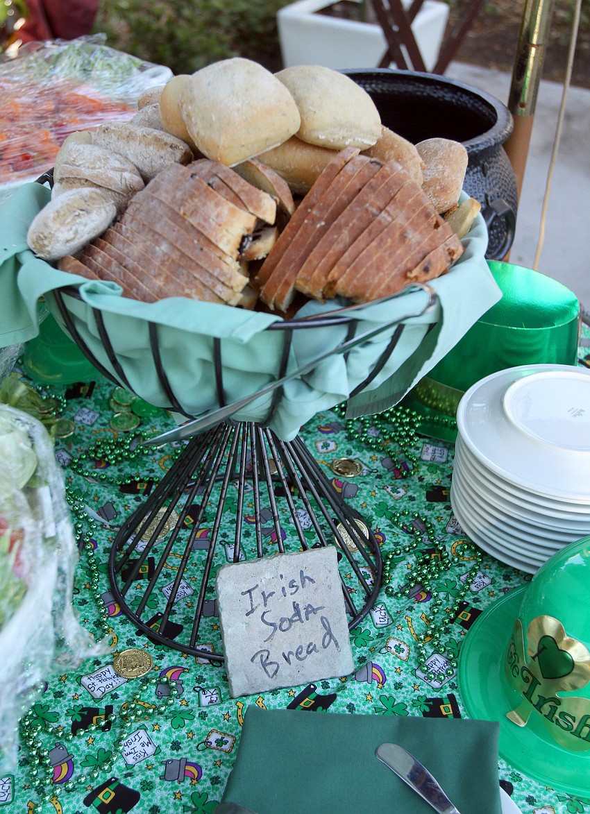 A basket full of Irish Soda bread.