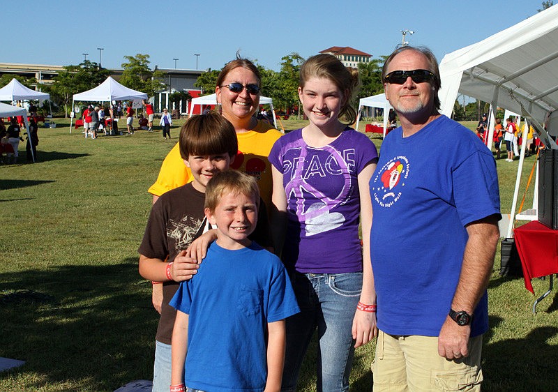 Jim Walton, far right, with Jamie, Kilee, Cody and Zach.