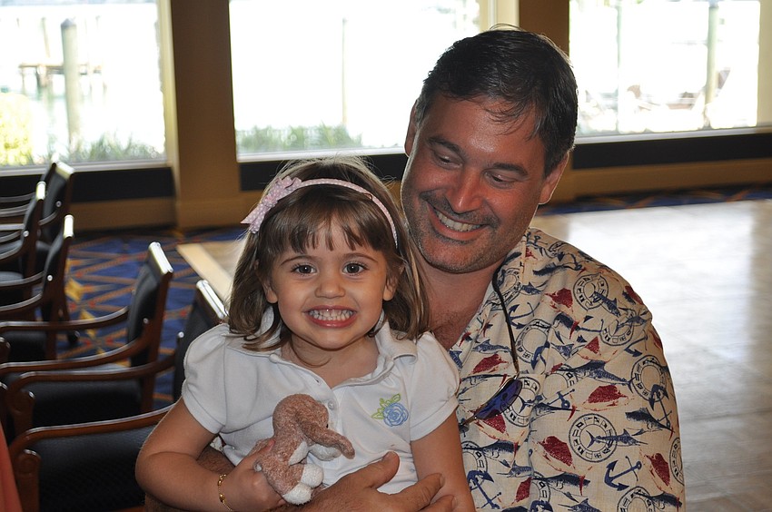 Ron Massaro and daughter, Lisa, cheered on wife, Alessandra and son, Louie.