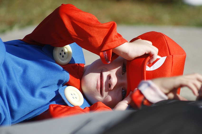 Cameron Phayre, aka Mario, was ready to perform.