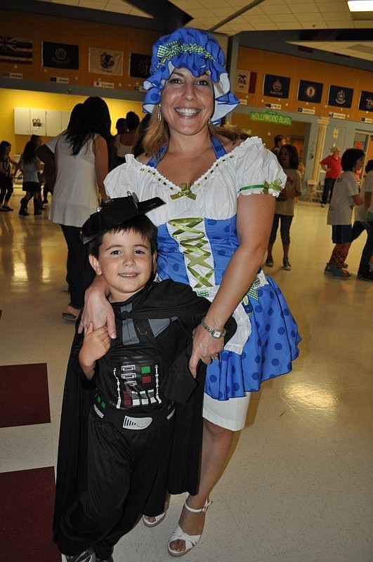 Six-year-old Andrew Mattei had a blast with his mom, Nicole.