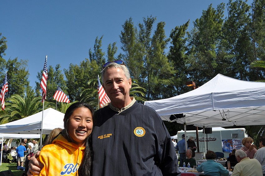 Town Manager Bruce St. Denis and daughter, Hannah.