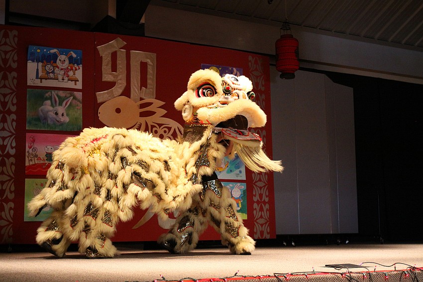 Justin Och and Cathy Morgan of the Lion Dance Team from Lakeland put on quite  show on Saturday, Jan. 29 at the 2011 GCAA Chinese New Year Celebration held at T.J. Johnson Youth Center.
