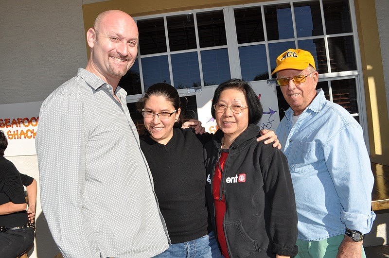 Longtime friend Rob Westfall enjoyed dinner with Micka Litt and her parents Gretel and Averell Litt.
