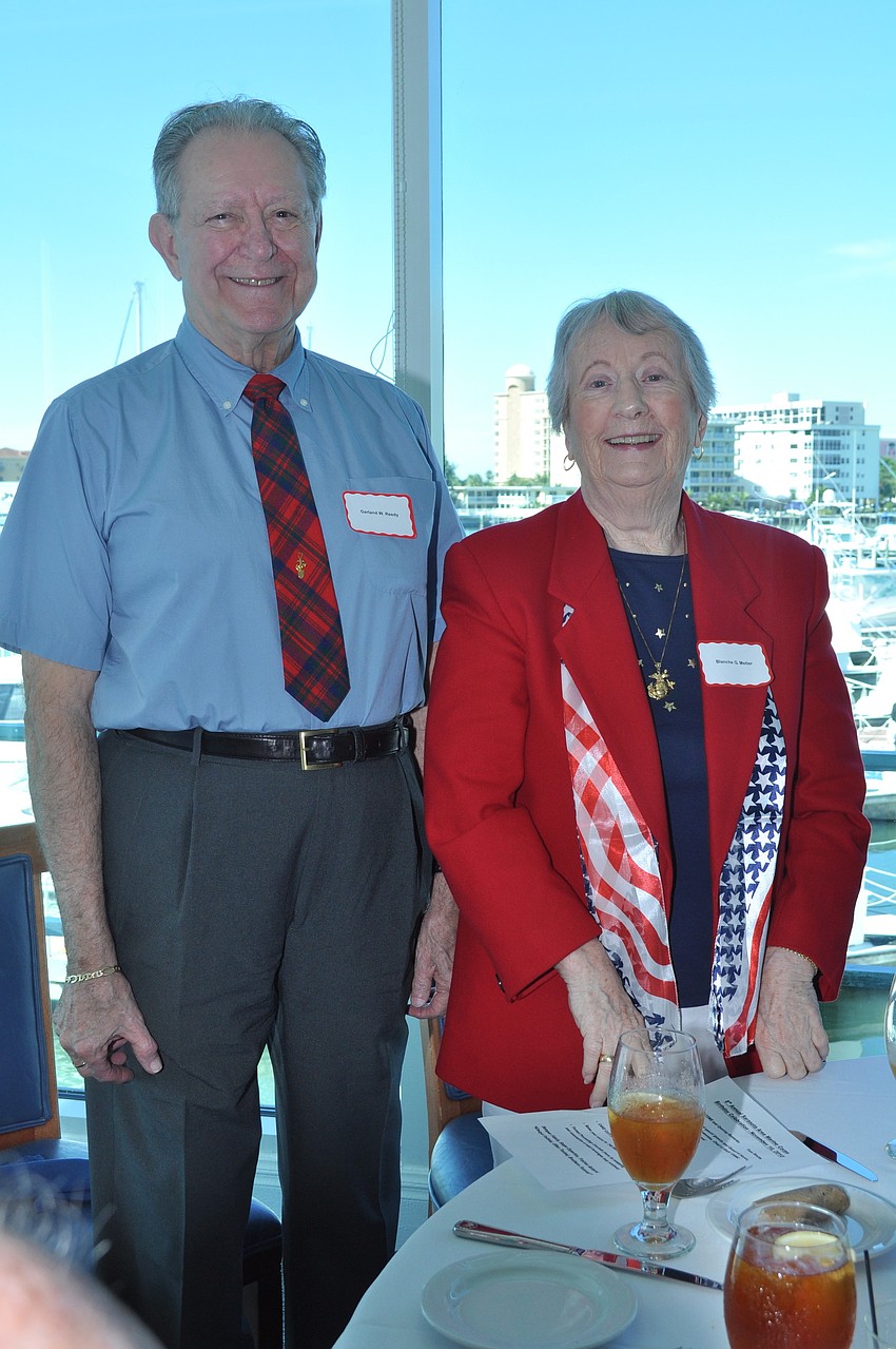 Garland Reedy and Blanche Metler, female marine present at event