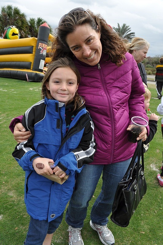 Eight-year-old Emily Wilcox and her mom, were eager to participate in the festivities.