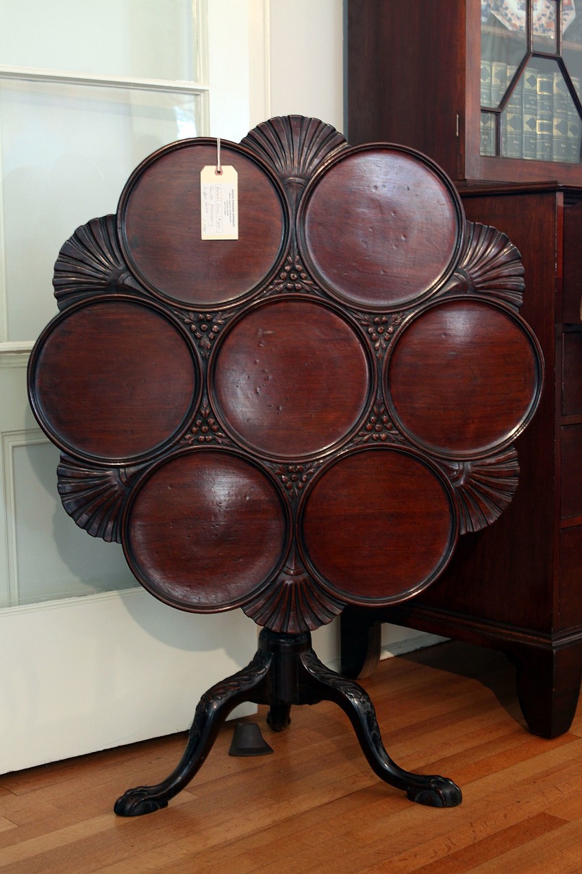 An English Mahogoany Supper Table circa 1780 was one of Steven Postans Antiques that was on display on Sunday, Feb. 20 at the Historical Society of Sarasota County's 2nd Annual Antiques and Appraisals Event, at Phillippi Estate.