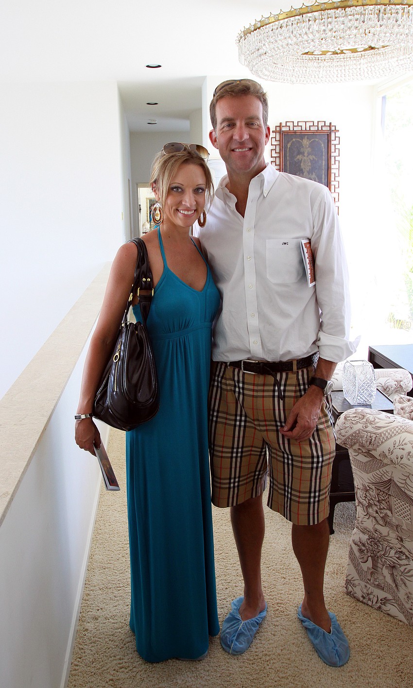 Theresa Getzen and John Chapman on Saturday, March 5 at the Trine home, one of the homes on the Home and Garden Tour.