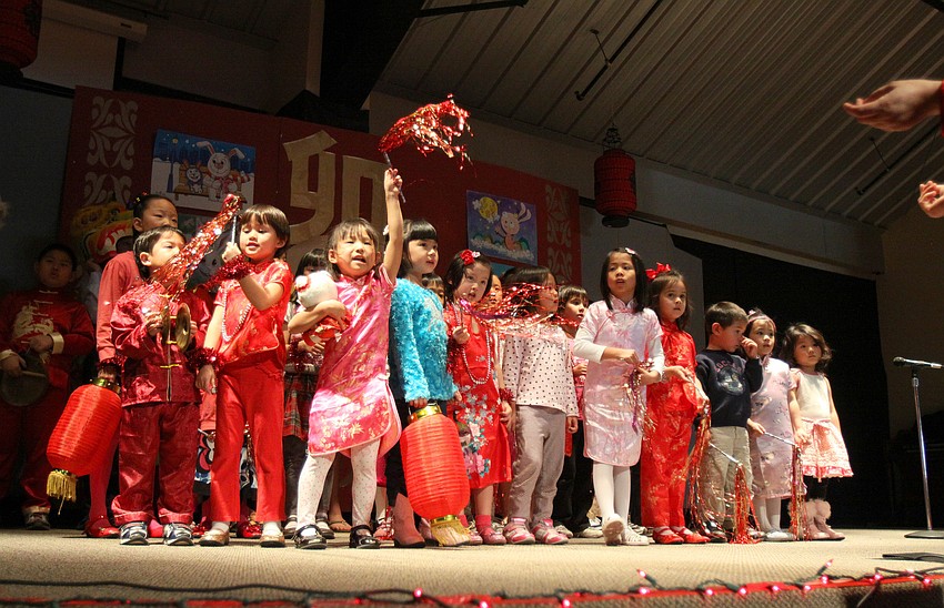 Students of the Sarasota Chinese Academy sing songs to celebrate the Chinese New Year on Saturday, Jan. 29 at the 2011 GCAA Chinese New Year Celebration held at T.J. Johnson Youth Center.