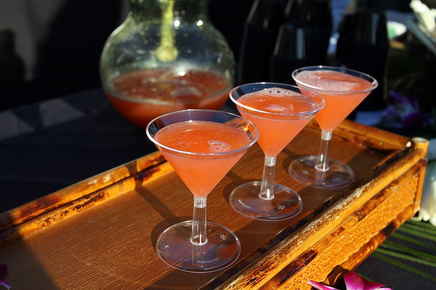 Samples of Tommy Bahama's strawberry-lemon cello were out during the Weddings in Paradise event.