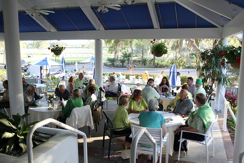 Over 50 people attended the dinner on Thursday, March 17 at Longboat Key Club's outdoor Harbourside dining patio.