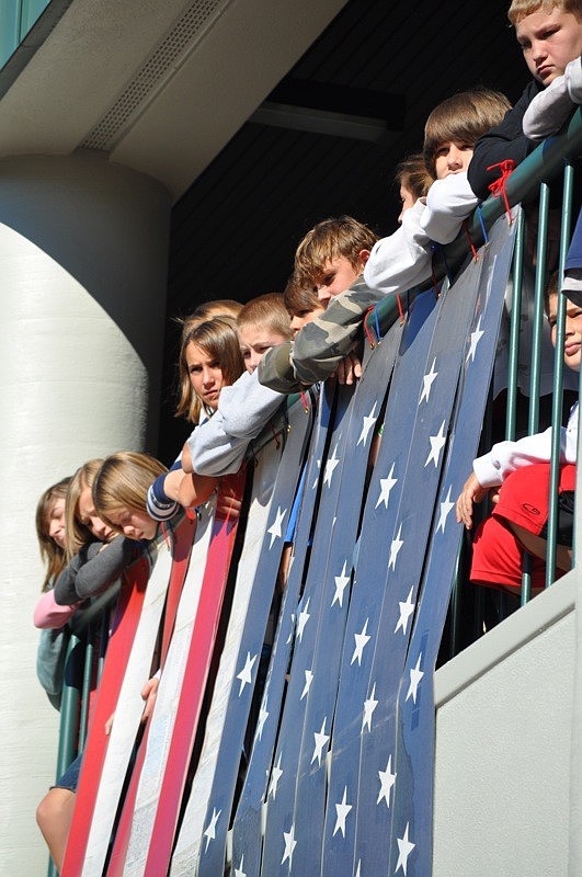 Nearly 1,000 students watched the hour-long ceremony.