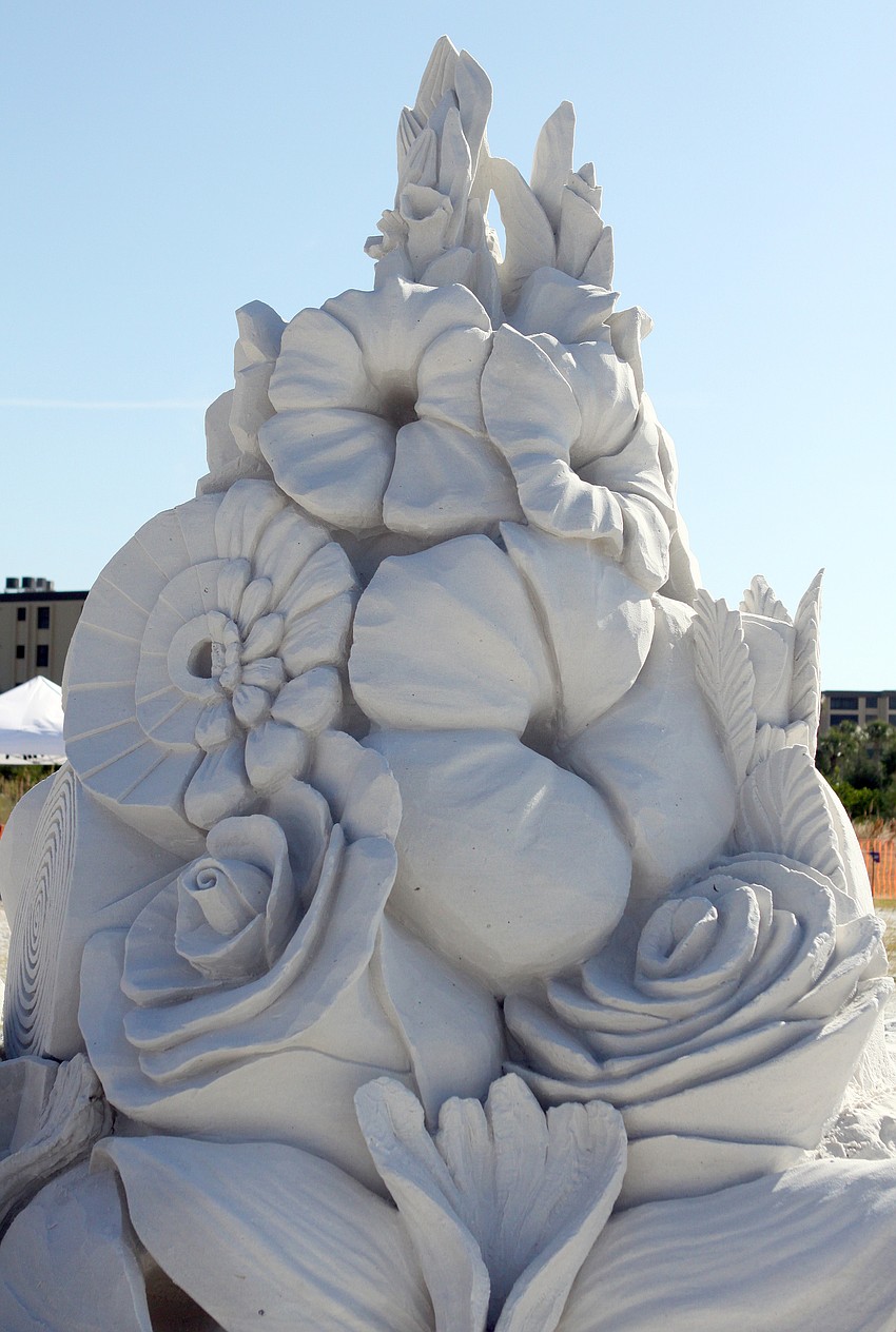 The top of the sand sculpture of 