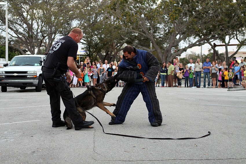 The K-9 Unit held a demo with their K-9 Kuda on Friday, Feb. 25 at Southside Elementary's Science Night.