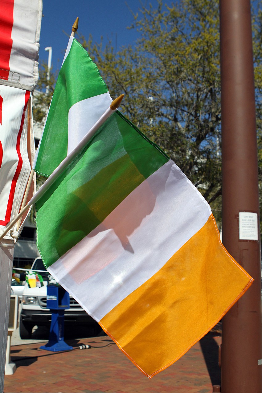 Irish flags waved in the wind from many of the booths on Saturday, March 12 at the Sham Rock Festival on Hillview.