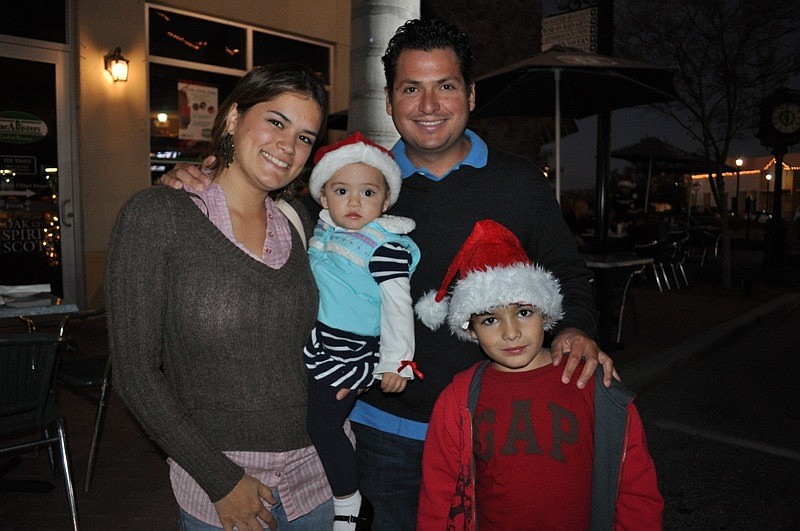 Diana and Tito Orozco brought out their children Gabriella, 1, and Juan, 8.