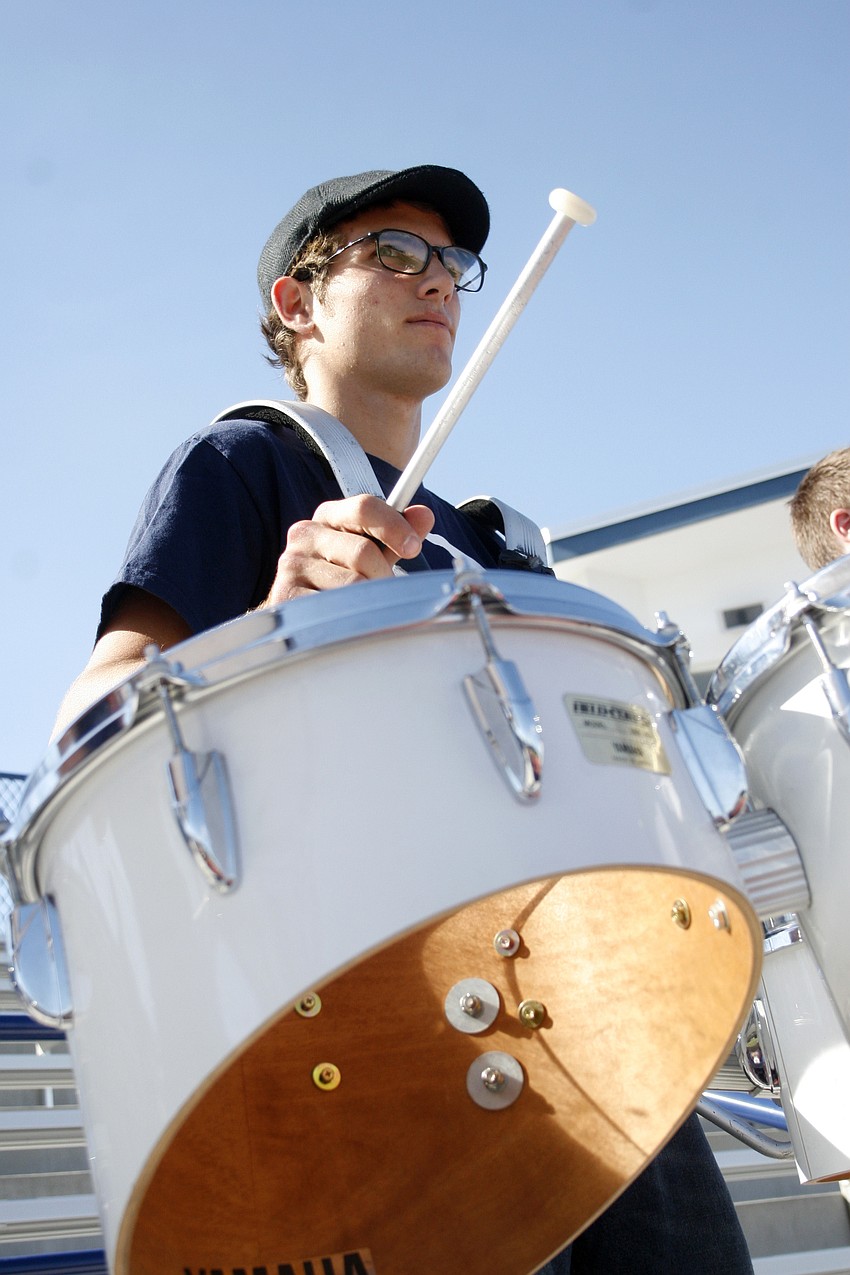 Austin Ferro performed with the ODA drumline.