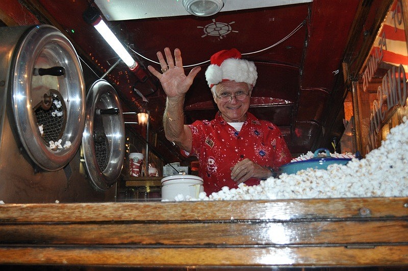 The East County's Ferd Thompson sold popcorn and other snacks out of his 1930s popcorn wagon.