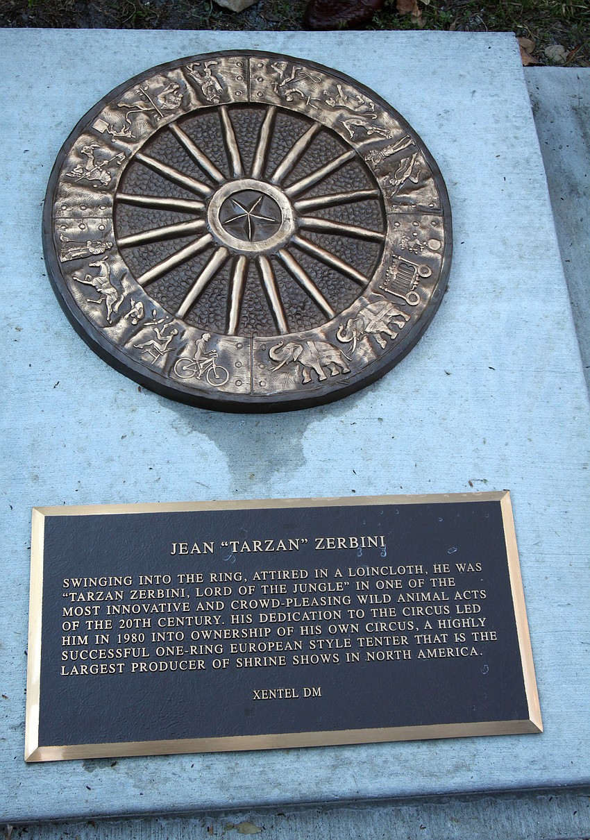 Jean â€œTarzanâ€ Zerbiniâ€™s plaque.