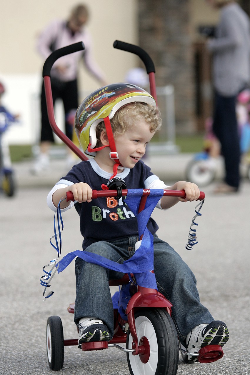 Two-year-old Thomas McLaughlin had loads of fun.