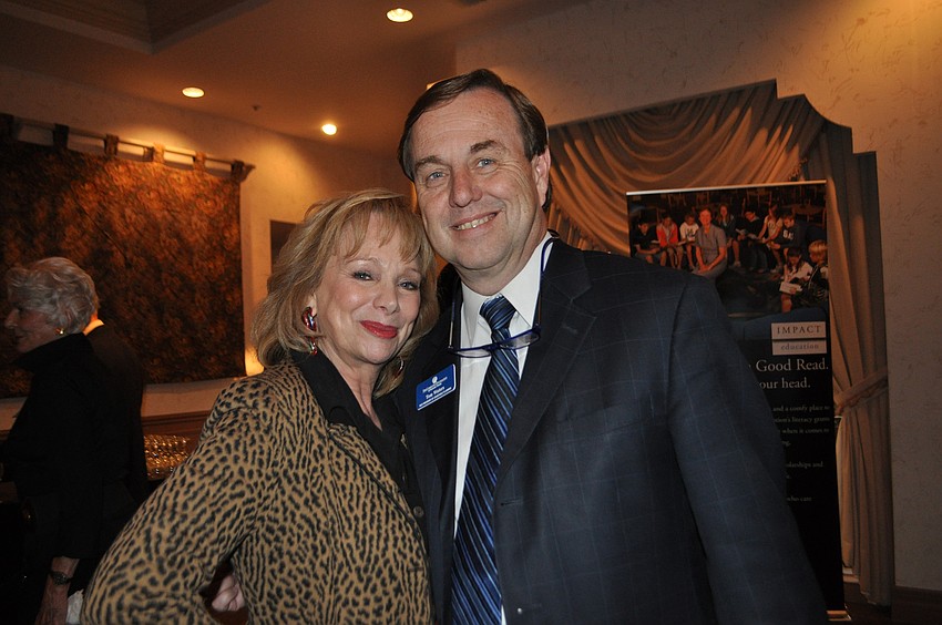 Joy Weston and Tom Waters, vice president of charitable planning for the Community Foundation of Sarasota County.