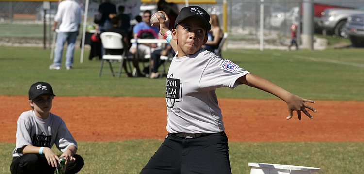 Braden River Little League pitcher Andre Smith's fastball was clocked at 35 miles per hour.