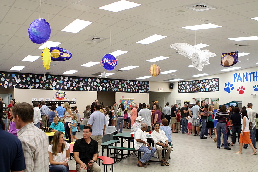 Inside the cafeteria of Southside Elementary on Friday, Feb. 25 during Southside Elementary's Science Night.