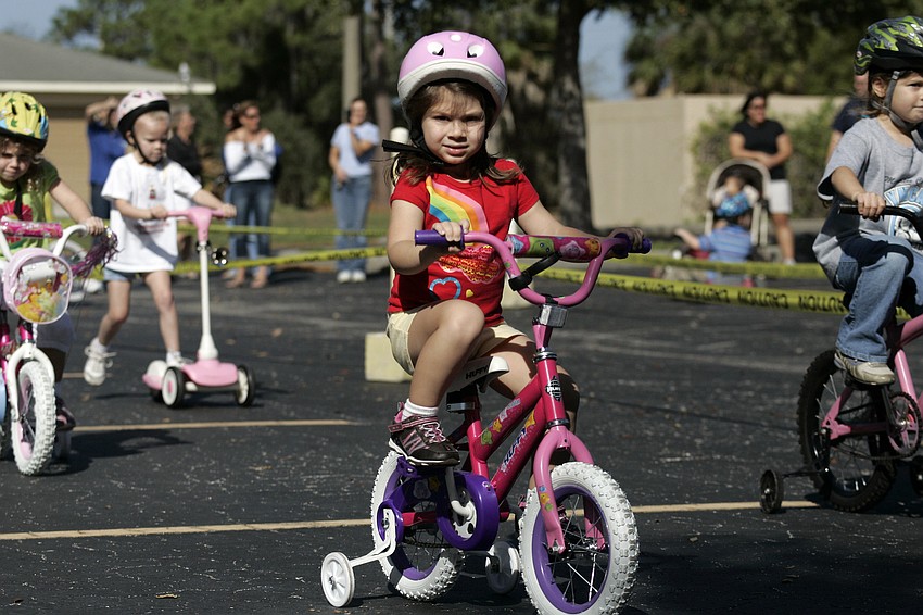 Four-year-old Bella Talerico had fun participating in the Trike-A-Thon.