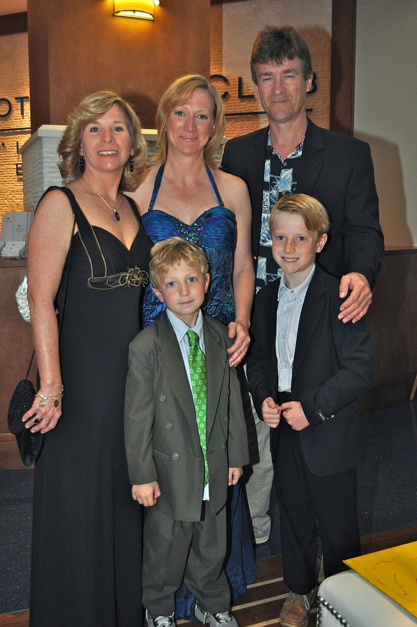 Andy and Tristan Lee and Julie Burnett with Michelle and Simon Lee