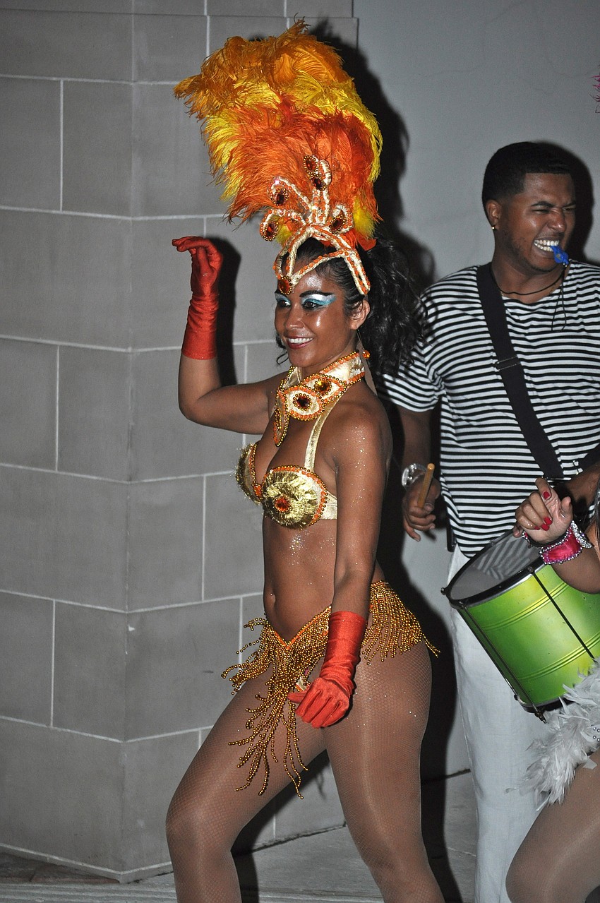 A Brazilian Samba parade danced its way down Palm Avenue.