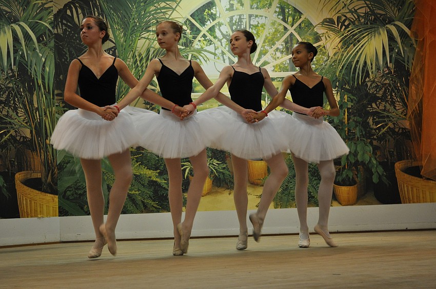 Students from the Sarasota Ballet School kicked off a hopping dance party.