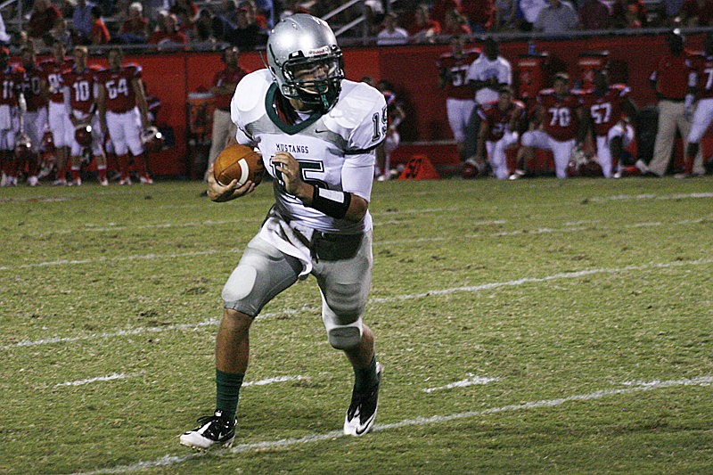 Interim quarterback Zack Larson struggled against a tough Manatee defense.