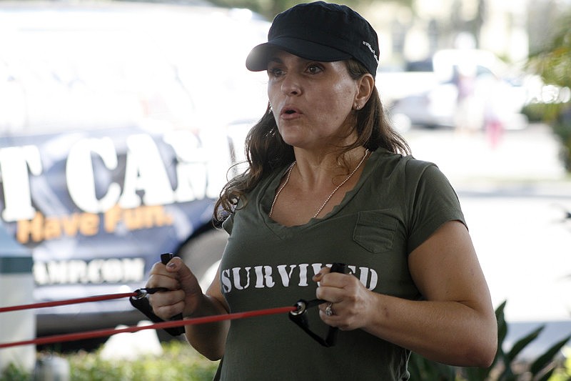 Anastasia Jacobs was among the demonstrators for Sarasota Boot Camp.
