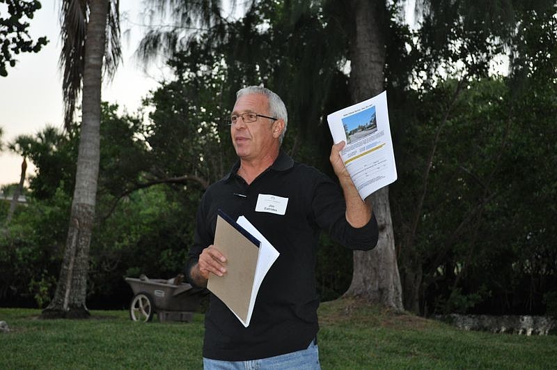 Jimmy Eatrides, of Alpha-Omega Communications LLC, spoke about a proposed cell-phone tower on Longboat Island Chapel's property.