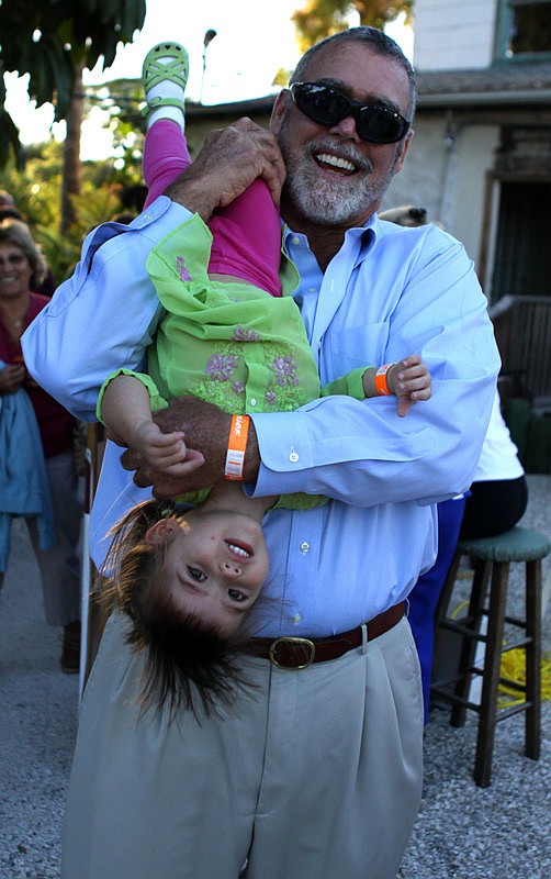Tom Mayers, president of the LBK historical society, and Coral S.