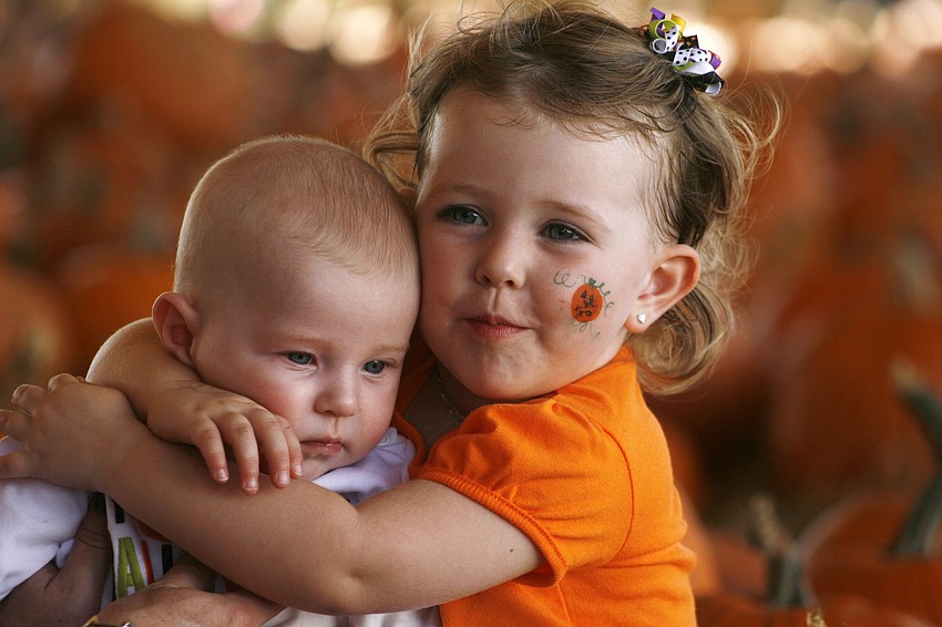 Alexis Elmore, 2, loved coming to the festival with baby brother Jaxon, 3 months.