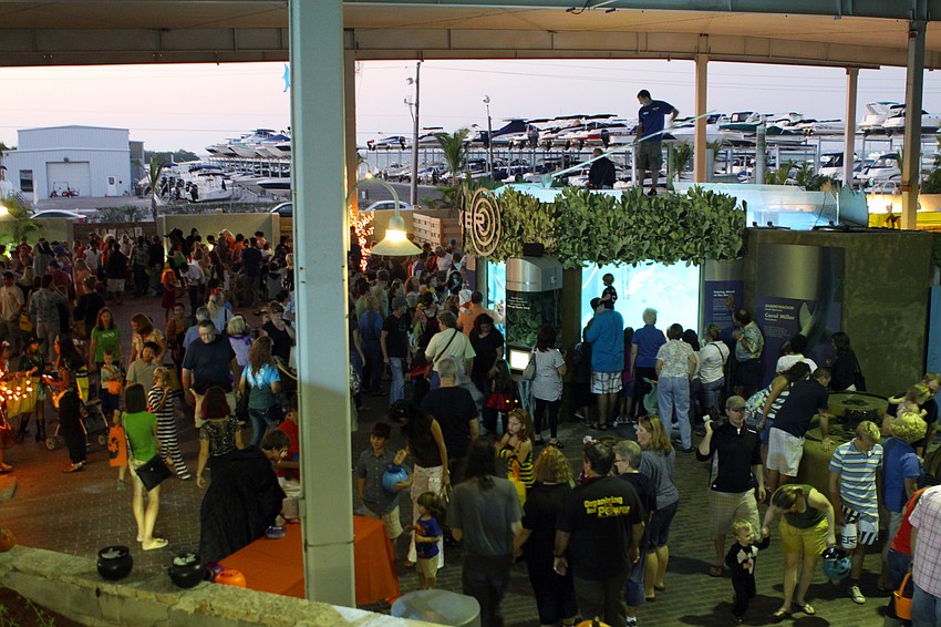A view of the crowd at Moteâ€™s Night of Fish, Fun & Fright.