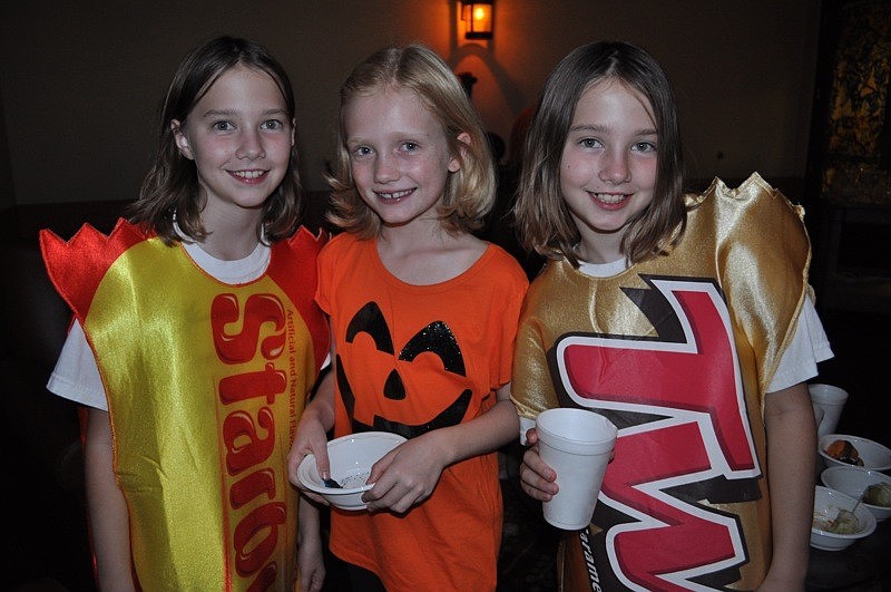 Fiona Becker, Lorca Stainton and Fallon Becker dressed up for the party.